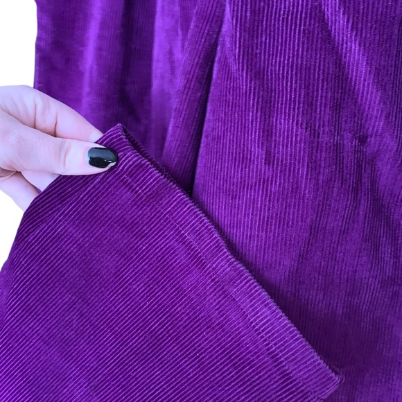 Vintage KORET PLEATED PURPLE CORDUROY PANTS SIZE 12 WOMENS - Picture 8 of 14